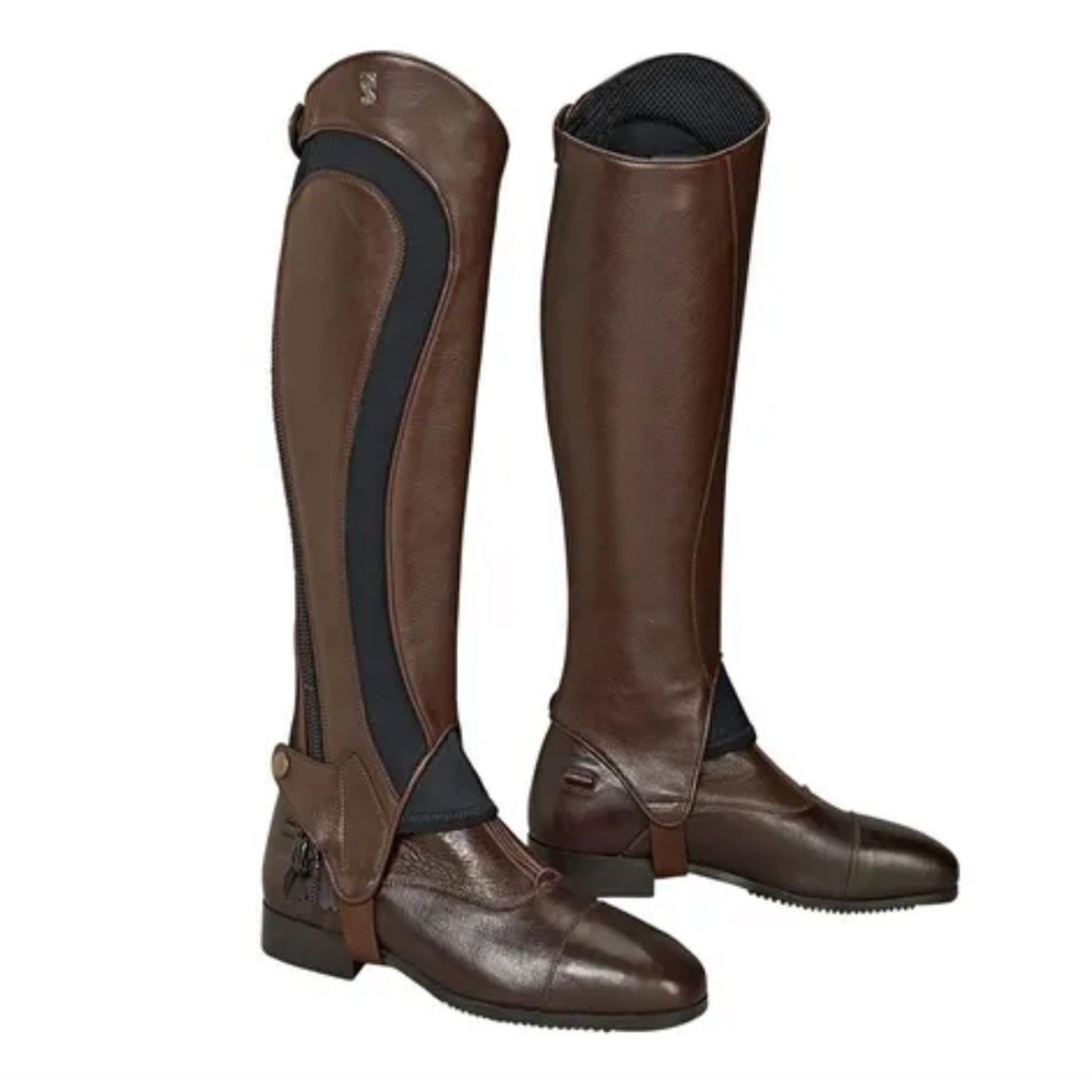 NWOT Tredstep Medici Air Half Chaps Brown Size 17/17